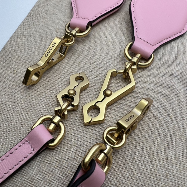 G*u*i mini top handle bag with bamboo