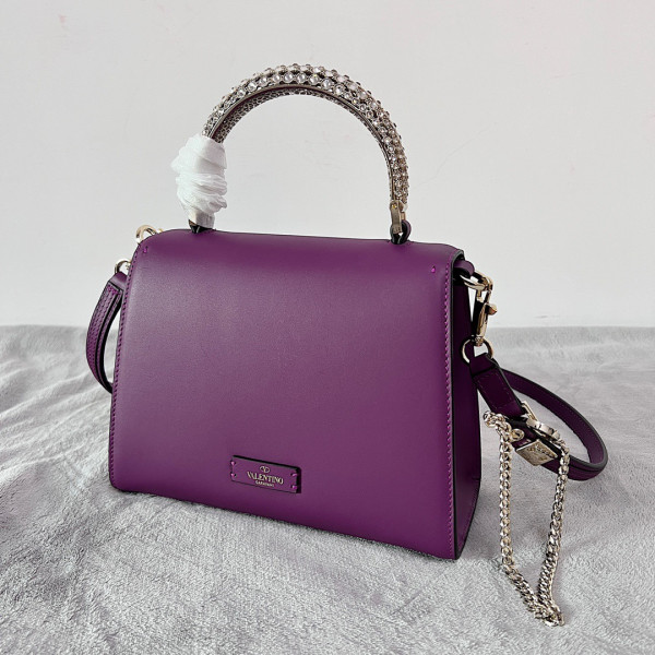 VALENTINO SMALL VSLING GRAINY CALFSKIN HANDBAG