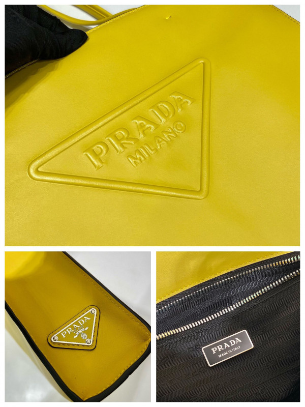 Pra*a leather tote bag