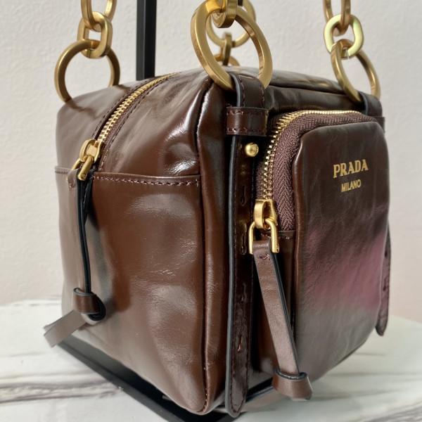Pra*a dangle leather top-handle mini-bag