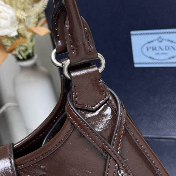 Pra*a medium leather tote bag-32*21*15cm