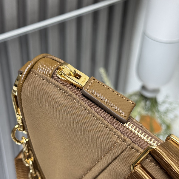 Pra*a demi-lune re-nylon shoulder bag