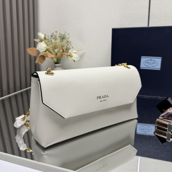 Pra*a doux medium leather shoulder bag-29*16*9.5cm