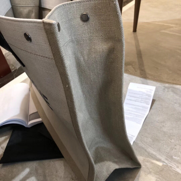 Y*L rive gauche tote bag in linen and leather